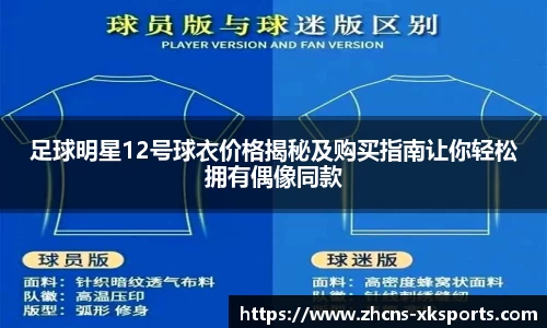 足球明星12号球衣价格揭秘及购买指南让你轻松拥有偶像同款